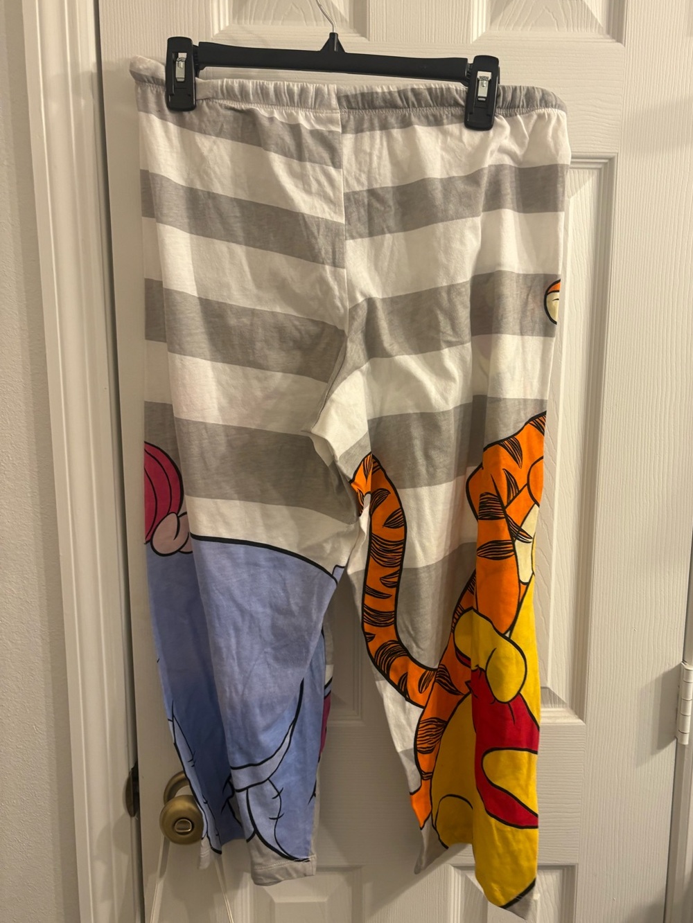 Women’s Striped Grey & White Winnie the Pooh Character Lounge Pants/Sleepwear - Picture 3 of 3